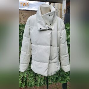 Women's Cream/White Puffer Kennethcole New York Jacket‎
